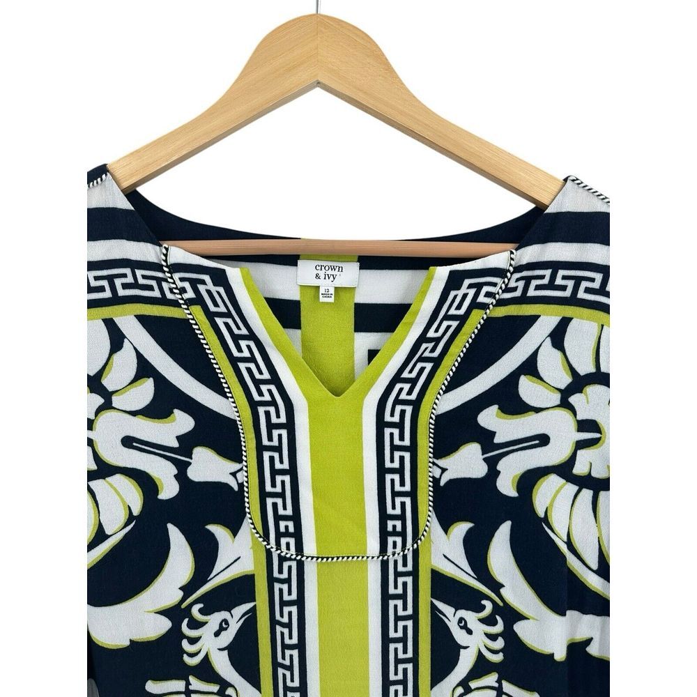 Crown‎ & Ivy Peasant Tunic Womens Size 12 Resort Vacation Cottagecore Boho - Picture 4 of 8